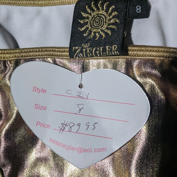 NWT Ziegler Gold leopard print bikini bottoms - Picture 2 of 3